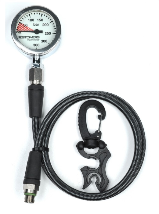 Spiediena mērītājs Best Divers 52×25mm + šļūtene 80cm