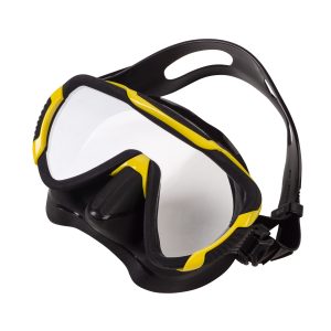 Maska Scorpena Miami, melns - dzeltens