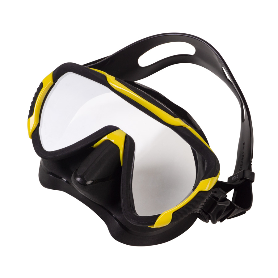 Maska Scorpena Miami, melns - dzeltens