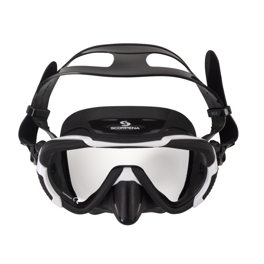 Maska Scorpena Miami, melns - balts - Image 4