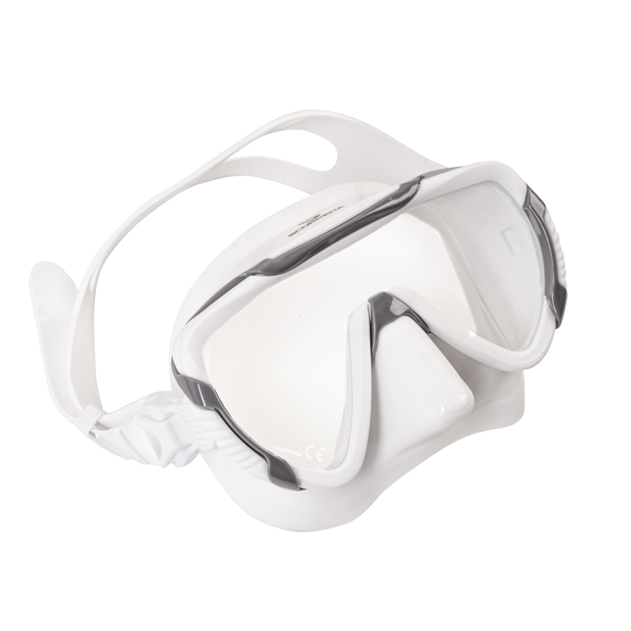 Maska Scorpena Miami, balta - pelēka - Image 2