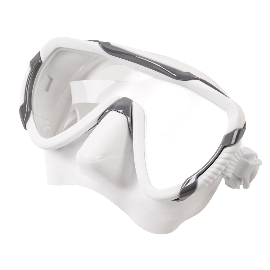 Maska Scorpena Miami, balta - pelēka - Image 6