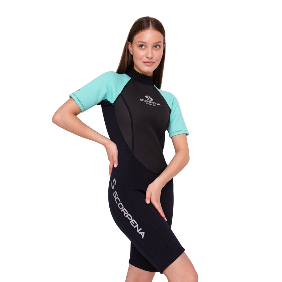 Hidrotērps Scorpena Hawaii Shorty, 3-2 mm, piparmētru krāsa - Image 5